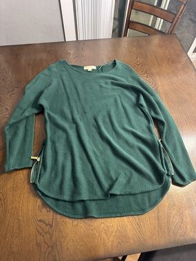 Michael Kors Teal Knit Crewneck Sweater